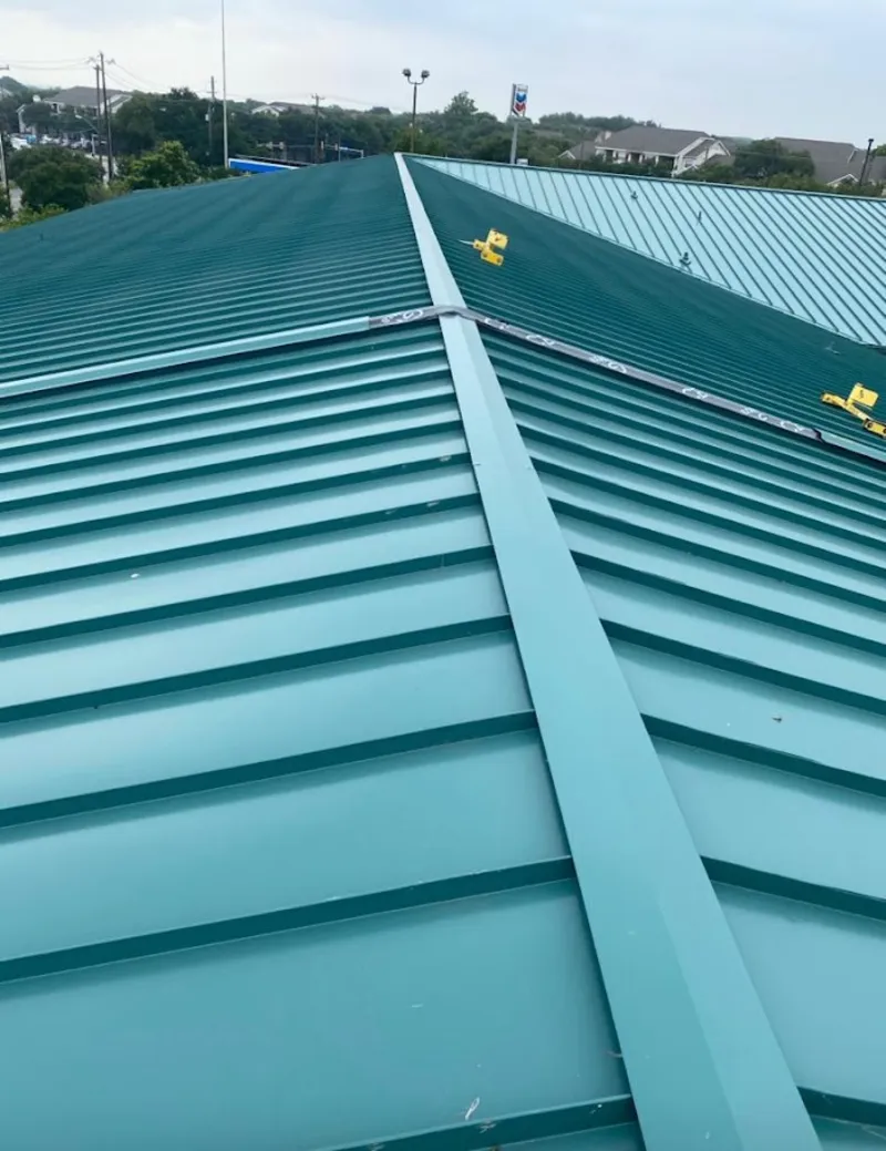 Green commercial metal roof ridge and valley for Metal Roof Repair in North Huntingdon